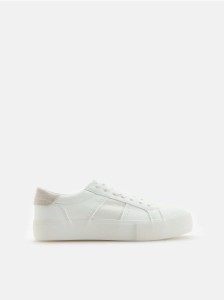 Sneakersy z imitacji skóry - biały