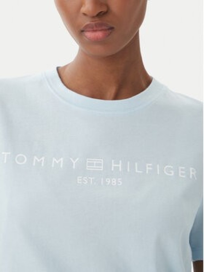 Tommy Hilfiger T-Shirt WW0WW40276 Niebieski jasny Regular Fit