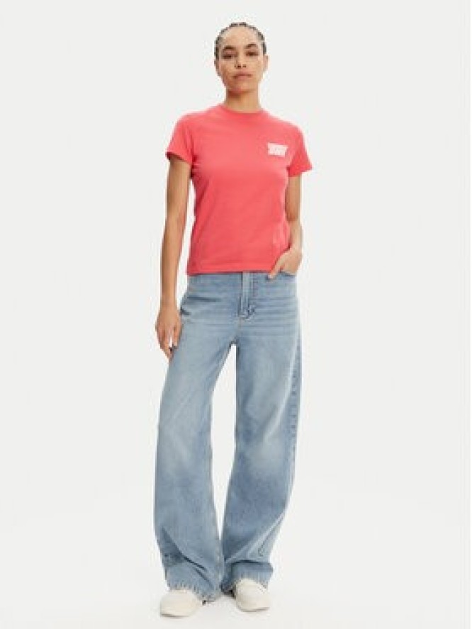 Tommy Jeans T-Shirt Bubble DW0DW21338 Różowy Regular Fit