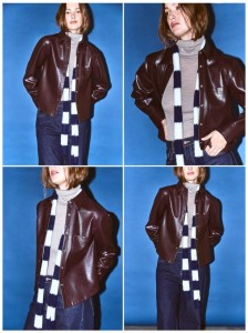 Koszula z imitacji skóry - ciemnobrązowy