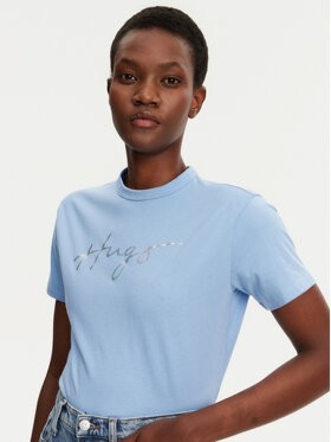 HUGO T-Shirt Damacia 50535491 Niebieski Regular Fit