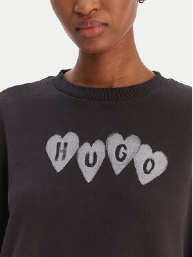 HUGO Bluza Deroxina 50555824 Czarny Regular Fit
