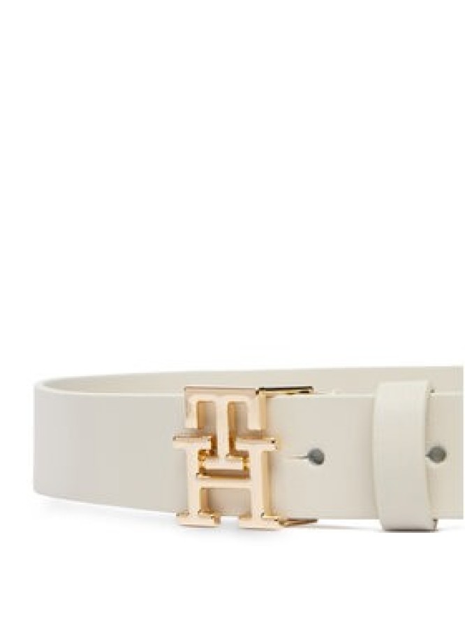 Tommy Hilfiger Pasek Damski Th Logo 2.5 AW0AW17496 Écru