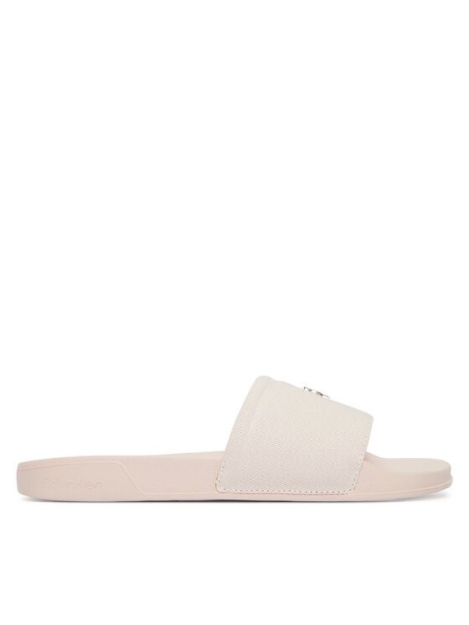 Calvin Klein Klapki Ess Slide Canvas Hdw HW0HW02960 Beżowy