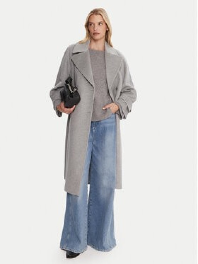 Marella Płaszcz wełniany Tenna 2523016071 Szary Regular Fit