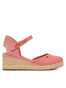 Tommy Hilfiger Espadryle Mid Wedge Espad Closed Toe FW0FW09233 Koralowy