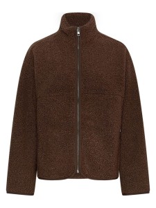 MOSS COPENHAGEN Kurtka pluszowa "Letha" w kolorze ciemnobrązowym rozmiar: M/L