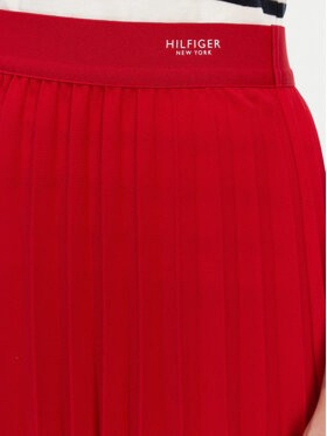 Tommy Hilfiger Spódnica plisowana WW0WW43886 Czerwony Regular Fit