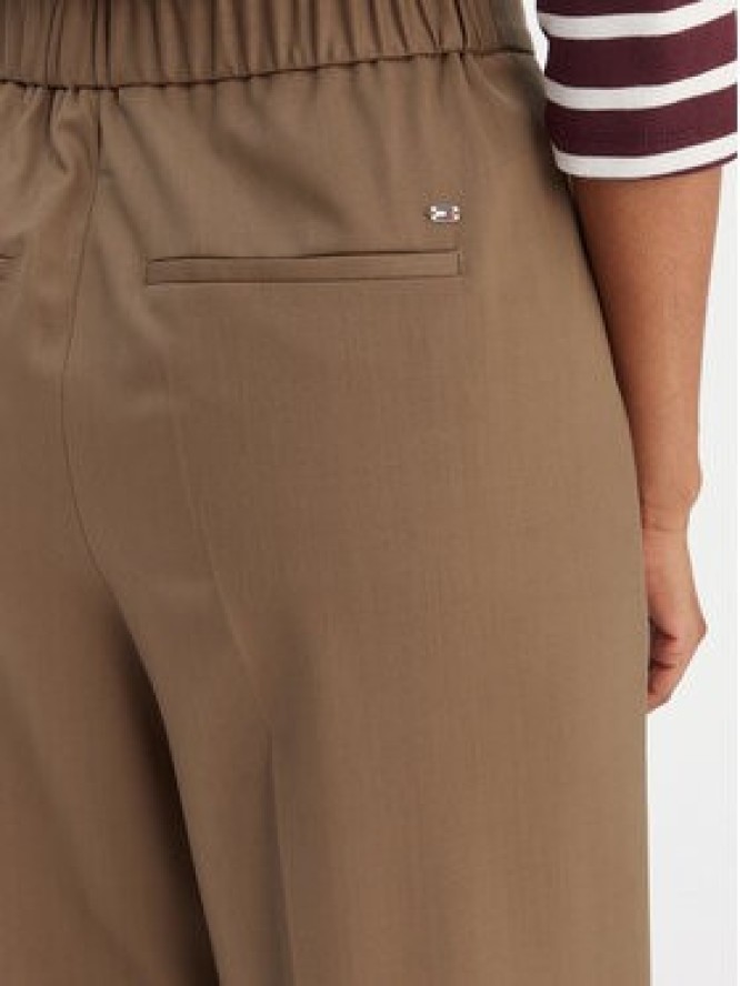 Tommy Hilfiger Spodnie materiałowe Timeless WW0WW48801 Beżowy Wide Leg