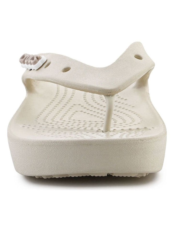 Crocs Japonki "Classic Platform" w kolorze kremowym rozmiar: 41/42