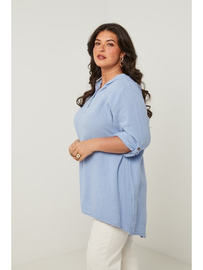 Curvy Lady Tunika w kolorze błękitnym rozmiar: 44/46