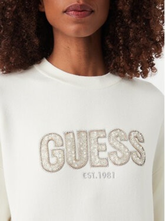 Guess Sweter W6YR30 Z0978 Kremowy Regular Fit