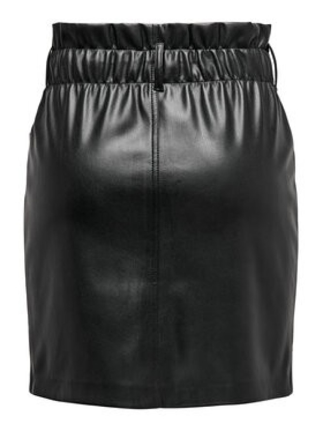 ONLY Spódnica z imitacji skóry 15206801 Czarny Regular Fit