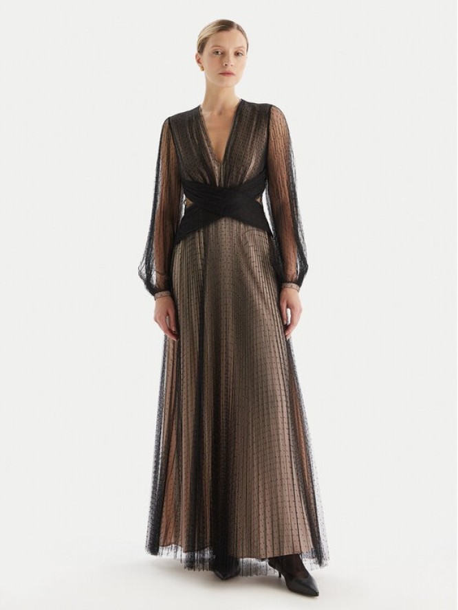 TWINSET Sukienka wieczorowa 252TT2021 Czarny Regular Fit