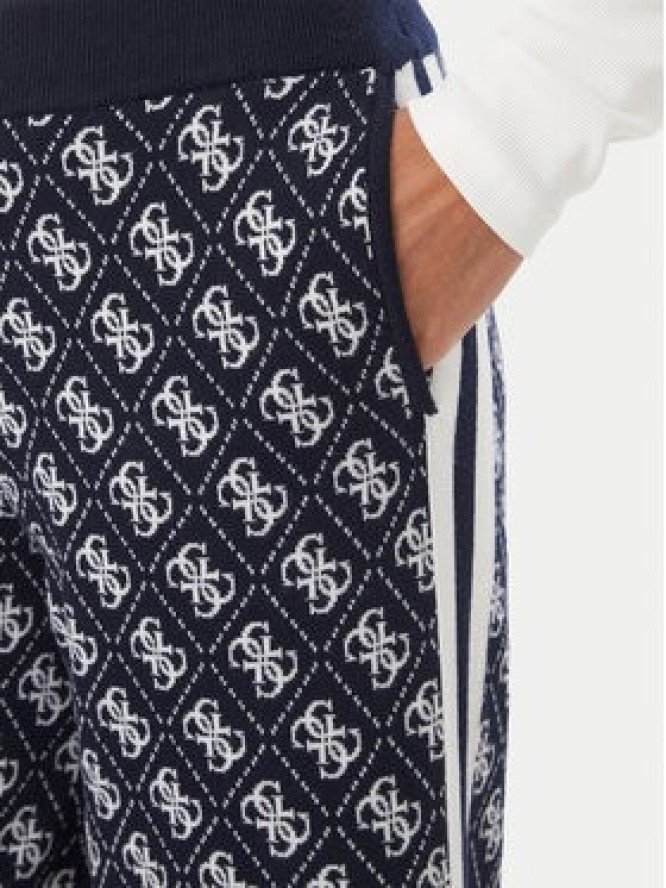 Guess Spodnie dzianinowe V6BB01 Z1483 Granatowy Regular Fit