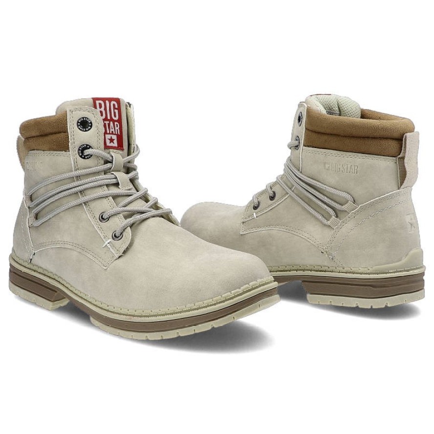 Szare Trapery Big Star Damskie Zimowe Obuwie