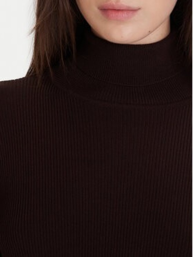 Morgan Sukienka dzianinowa 242-REGOYA Brązowy Slim Fit