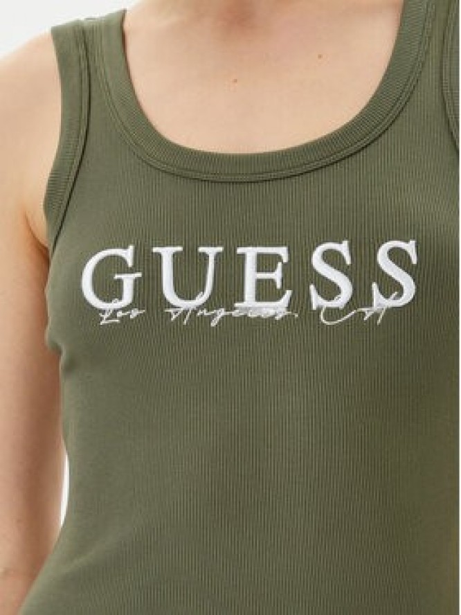 Guess Sukienka codzienna V5GK06 K8RT2 Zielony Slim Fit