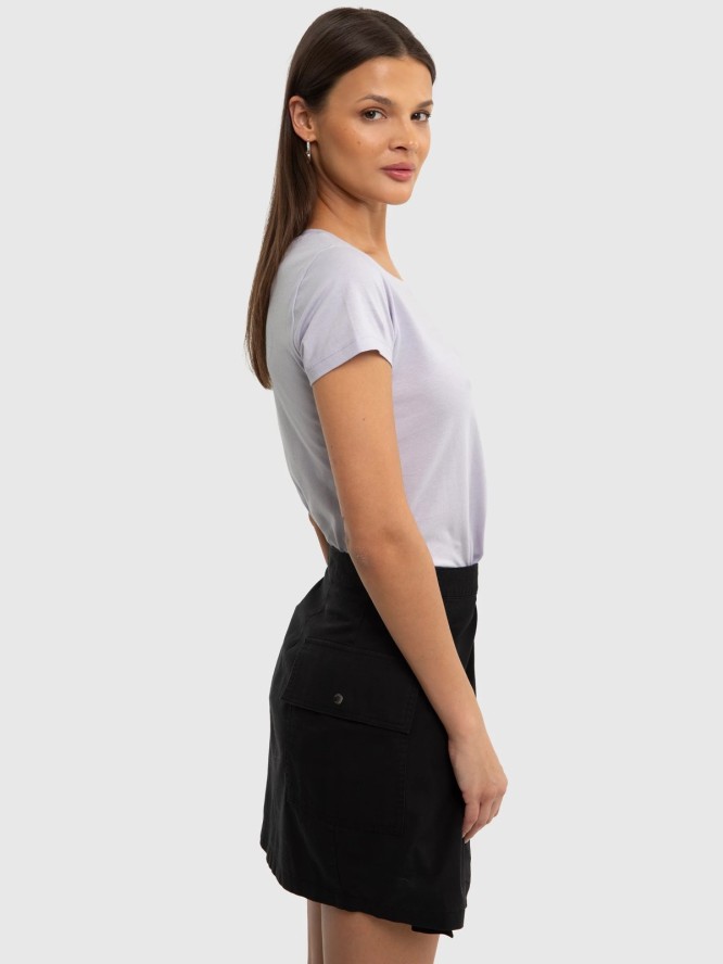 Koszulka damska z logo BIG STAR na piersi fioletowa Avalyntia 500