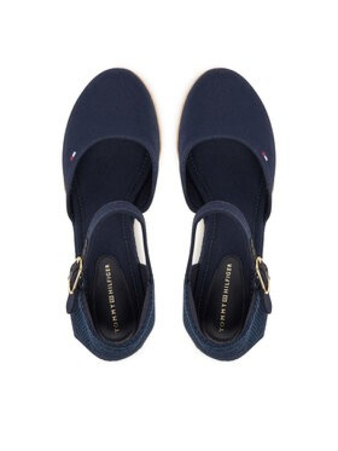 Tommy Hilfiger Espadryle Mid Wedge Espad Closed Toe FW0FW09233 Granatowy