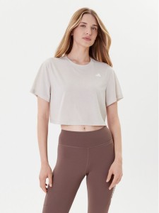 adidas Koszulka techniczna Train Essentials JE6169 Beżowy Loose Fit