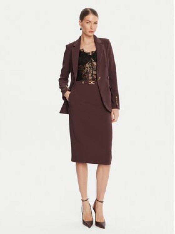 Elisabetta Franchi Spódnica ołówkowa GO-137-56E2-V320 Bordowy Regular Fit