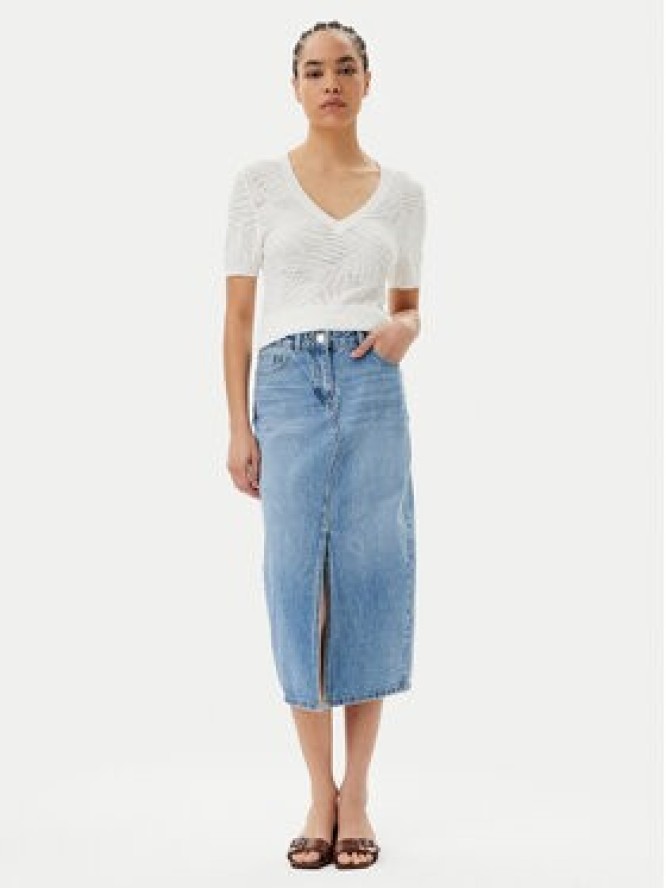 Morgan Sweter 251-MPALM Biały Regular Fit