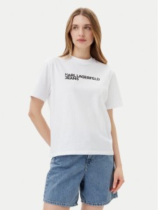Karl Lagerfeld Jeans T-Shirt A1W17005 Biały Relaxed Fit