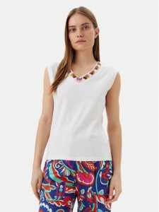 Lola Casademunt by Maite Top MS2515021 Biały Regular Fit