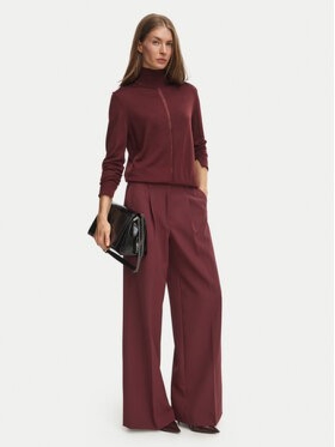BOSS Spodnie materiałowe 50580299 Bordowy Regular Fit
