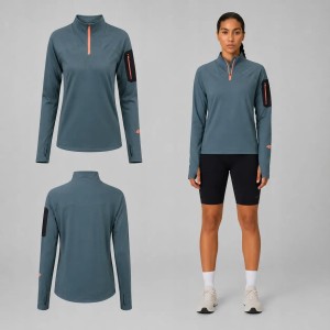 BLUZA TREKKINGOWA 4F SPORTOWA BEZ KAPTURA SZYBKOSCHNĄCA KOLOR ZIELONY