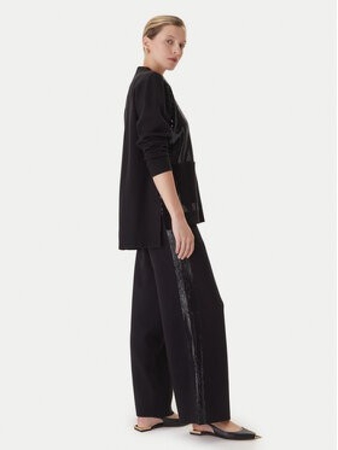 LOLA CASADEMUNT Spodnie materiałowe LF2514003 Czarny Regular Fit