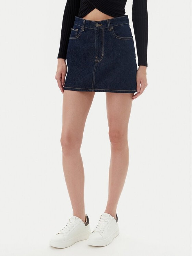 Guess Jeans Spódnica jeansowa W5YD0Q D5M4C Granatowy Regular Fit