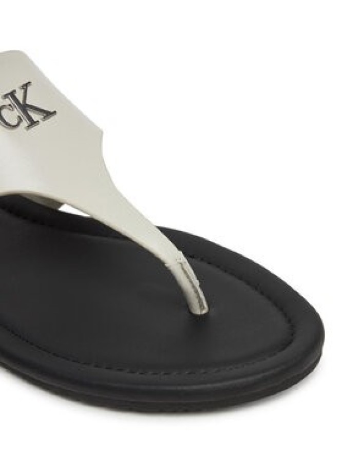 Calvin Klein Jeans Japonki Flat Sandal Toepost Mg YW0YW01691 Biały