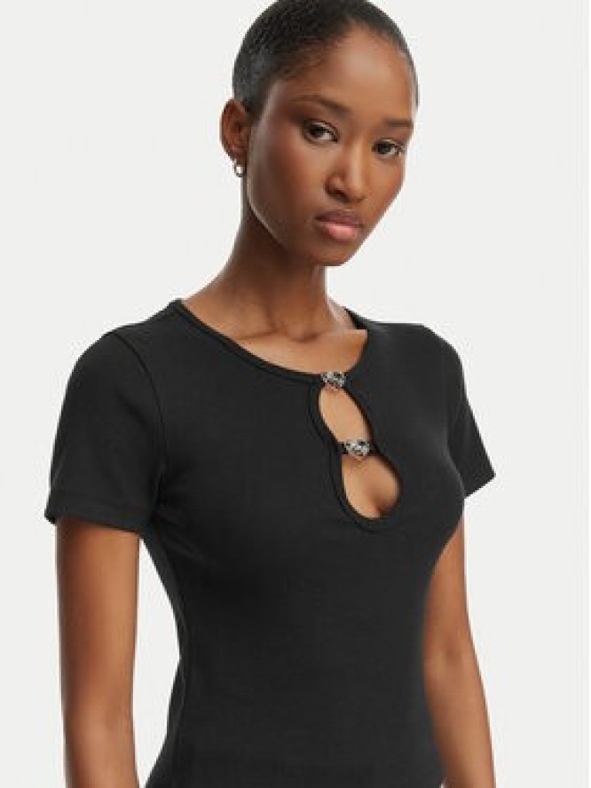 HUGO T-Shirt Diheart 50562071 Czarny Slim Fit