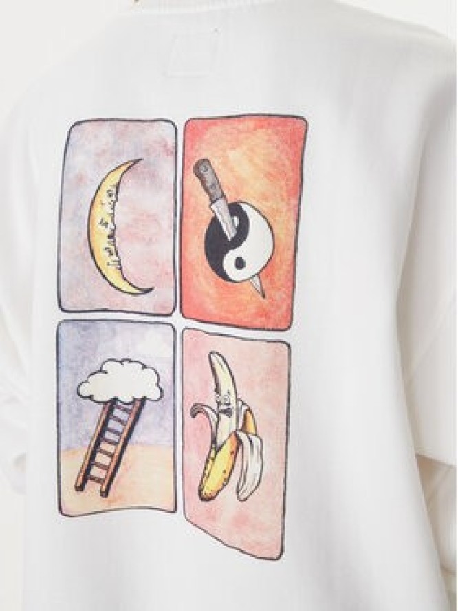 RVCA Bluza Spanky Loteria 23B463501 Biały Oversize