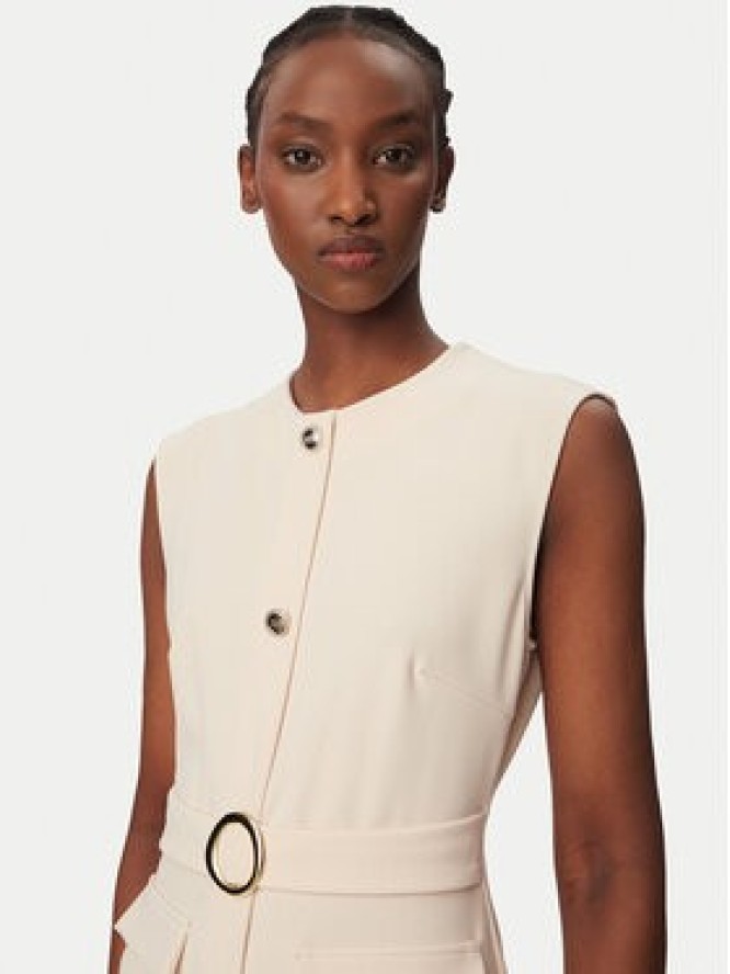 Rinascimento Sukienka koktajlowa CFC0020278002 Beżowy Slim Fit