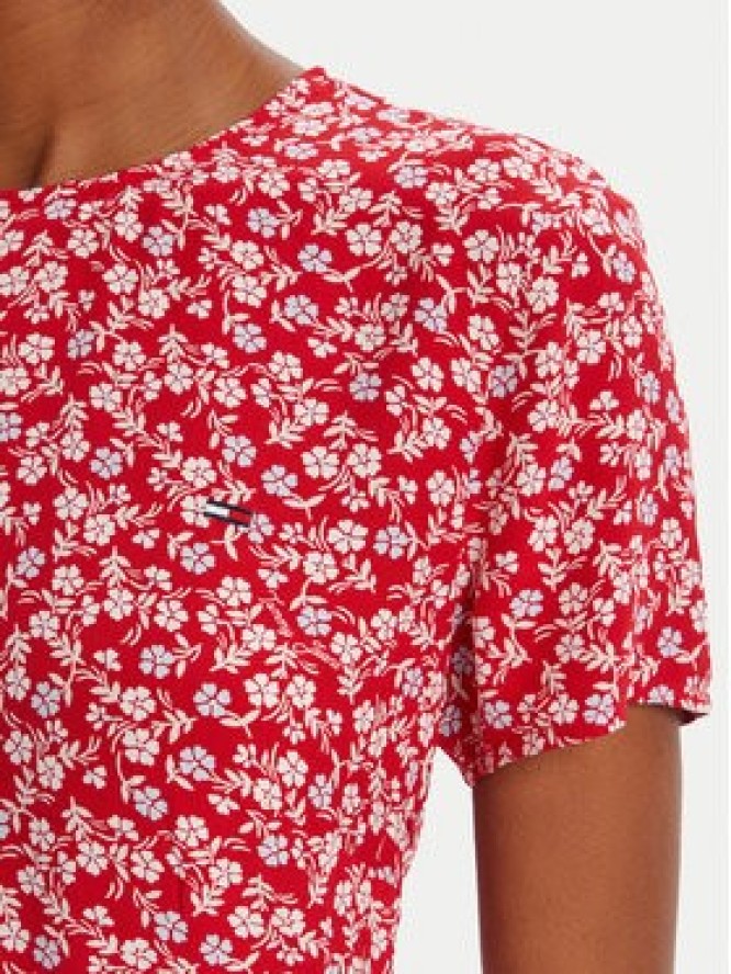 Tommy Jeans Sukienka codzienna DW0DW21120 Czerwony Regular Fit