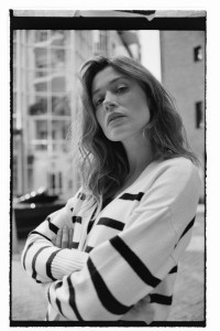 Kardigan w paski ecru