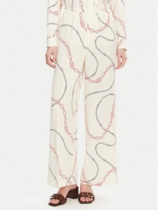 Tommy Hilfiger Spodnie materiałowe Soft Viscose Woven Pants WW0WW44542 Biały Relaxed Fit