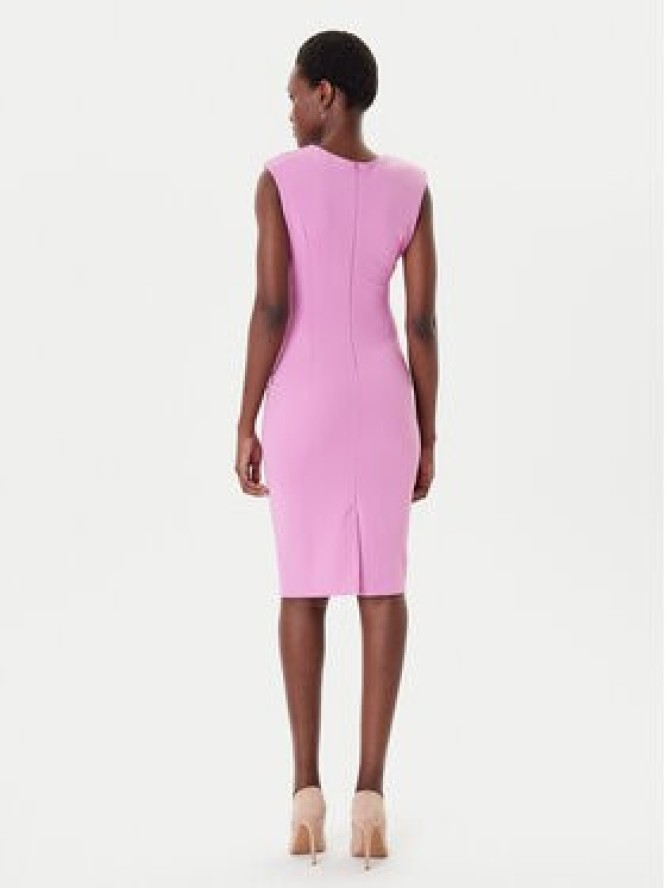 Rinascimento Sukienka koktajlowa CFC0125332003 Różowy Slim Fit