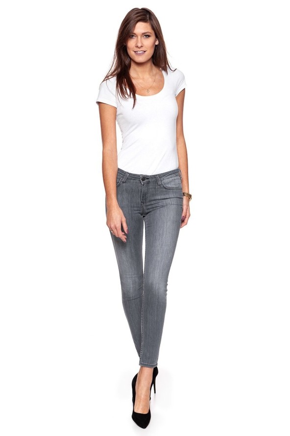 SPODNIE DAMSKIE LEE SCARLETT NEW GREY L526YEWP 112144095