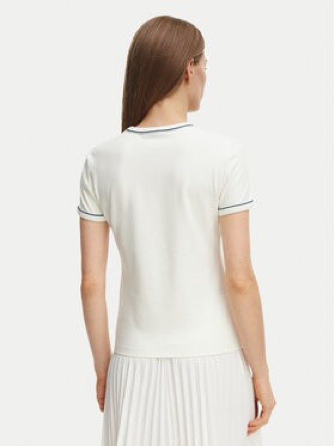 Lacoste T-Shirt TF5289 Kremowy Slim Fit