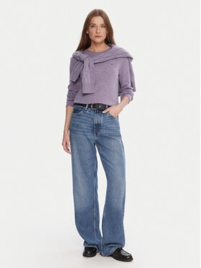Tommy Hilfiger Sweter WW0WW40264 Fioletowy Regular Fit
