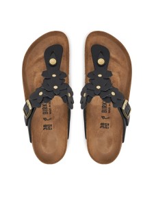Birkenstock Japonki Gizeh Flowers 1026719 Czarny