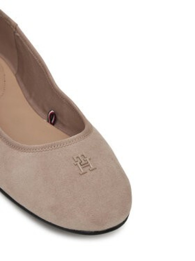 Tommy Hilfiger Baleriny Th Hardware Suede Ballerina FW0FW08655 Beżowy