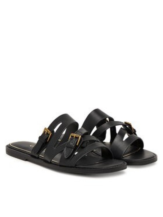 Guess Klapki FLJGRY LEA03 Czarny