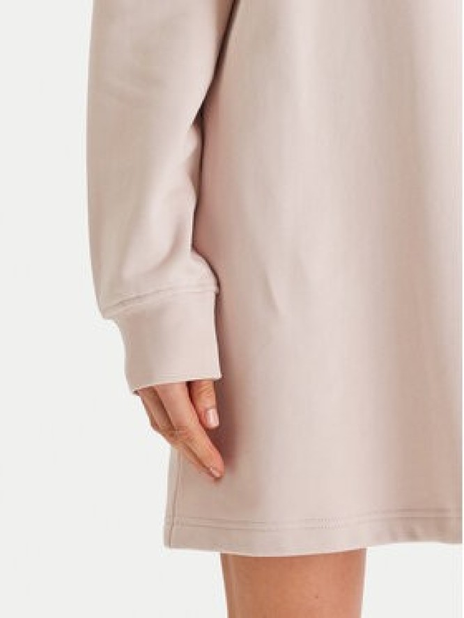 Calvin Klein Jeans Sukienka dzianinowa Monologo LV047D229G Beżowy Regular Fit