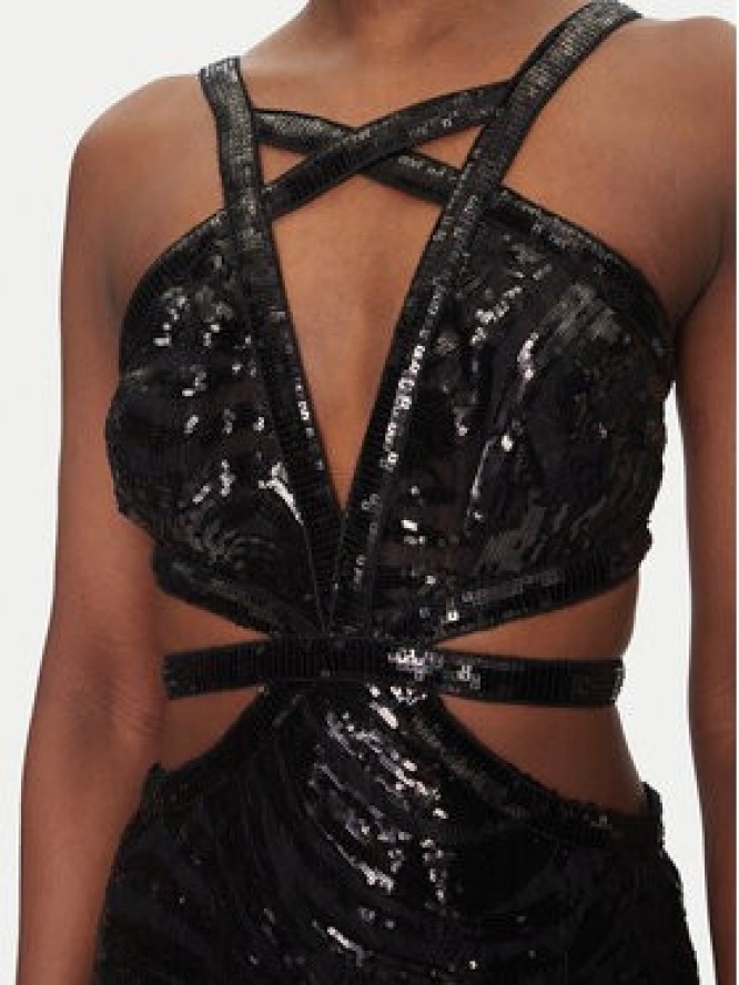 Just Cavalli Sukienka wieczorowa 78PAO951 Czarny Slim Fit