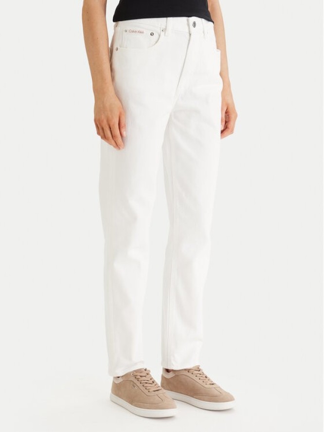 Calvin Klein Jeans Jeansy LV047F703G Biały Regular Fit